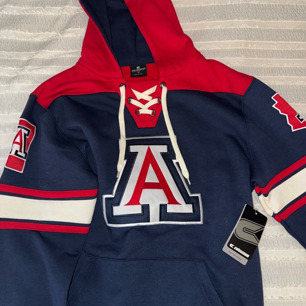 Colosseum Red and Blue Hoodie
